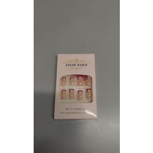 Soft Gel Press on Nails, Fake Nails with Bright-Pink Design Full Cover False Nails for Women Reusable Nail Kit with Nail Glue Adhesive Tabs Nail File (0.1 Fl Oz (Pack of 1))