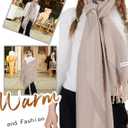Winter Scarf for WomenCashmere Feel Pashmina Shawl, Warm Fashion Blanket Wrap & Gift (Beige)