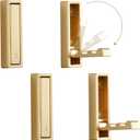 Folding Coat Hooks, 4Pcs Foldable Heavy Duty Wall Hooks Zinc Alloy No Rust Fold Up Hooks for Coat, Towel, Key, Hat, Bag, Jacket, Backpack. (Gold)