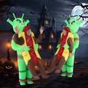 Inflatable Alien Costume Kids, Funny Halloween Costumes for Kids, Hot Dog Alien Halloween Costume for Halloween Fancy Party Cosplay, Children's Universal Size Green