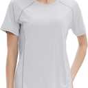 Women's Swim Shirt Rash Guard UPF 50+ UV Protection Quick Dry Athletic Yoga Workout T-Shirt Running Gym Tee Top #0014 (XL)