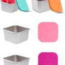 6 Pack 6oz Stainless Steel leak-proof Snack Box Portable Sealed Food Storage Box, a versatile food container for kids, fitness, picnic and travel