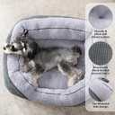 INVENHO Medium Dog Beds for Medium Dogs Washable, Rectangle Dog Bed Medium Size Dog, Orthopedic Dog Bed, Warming Soft Calming Sleeping Puppy Bed Durable Pet Bed with Anti-Slip Bottom, Gray Medium (30"x24"x9")