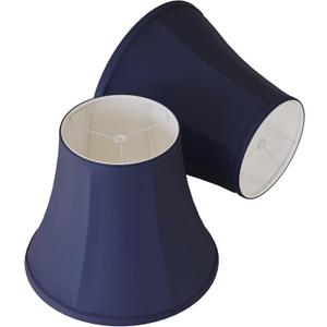 Fabric lamp shades,Lamp shades set of 2, boho lamp shade,linen lamp shade,6" Top x 14" Bottom x 10" High(Spider),blue lampshades for floor lamps,living room lamp shades set of 2