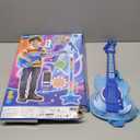 Kids Guitar and Microphone Set, Toy Guitar with Adjustable Volume and Strap, Microphone with Stand and Color Light, Toddler Musical Instrument for 3-5 5-9, Kids Karaoke Machine for Boy Girls(Blue)