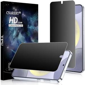 Cnarery 2 Pack 4 Way 360 ° Matte Privacy Screen Protector for Samsung Galaxy S24 Plus 6.7 Inch[Not Glass], Anti-Scratch, Anti-Glare, Support fingerprint