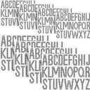 Qilery 208 Pcs 1"- 2" Rhinestone Alphabet Letter Stickers Large Glitter Self Adhesive Letter Sticker Bling Gemstone Alphabet Stickers for Graduate Cap DIY Wedding Art Fabric Decoration(Black)