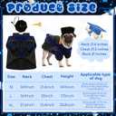 Huhumy 3 Pcs Dog Cat Graduation Doctoral Costume Set, 2026 Pet Phd Graduation Cap and Deluxe Doctoral Gown with Hood Side Tam Puppy Kitty Dogs Grad Holiday Party Costume Accessory(Royal Blue,M)