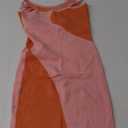 Sexy Knit Bodycon Dress for Women Sleeveless Spaghetti Strap Cut Out Maxi Dress Backless Y2K Summer Beach Dresses (A- Pink & Orange)