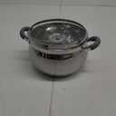 Daniks Modern 6-Piece Stainless Steel Induction Cookware Set  Dishwasher Safe Pots with Heatproof Handles, Glass Lids, Silver