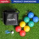 ropoda 90mm Bocce Ball Set, Lighter Bocce Ball for Beginners with 8 Balls, Pallino, Case and Measuring Rope for Backyard/Beach/Lawn, Composite Plastic for Kids Teens Beginners