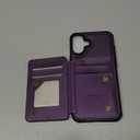 Vinich for iPhone 16 Plus Wallet Case with Card Holder, RFID Blocking Credit Slots Kickstand Shockproof Phone Cover Fit for iPhone 16 Plus 6.7" Purple