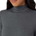 2 x 32 Degrees Women's Cozy Heat Base Layer Mock Neck Top - Thermal Long Sleeve Shirt for Winter Layering (Gray, XS)