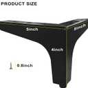 AODIOU Furniture Legs Metal Feet: Cabinet Legs 4 Inch Triangle Feet Replacement Dresser Legs Set of 4