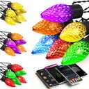 Smart C9 Christmas Lights Outdoor, 100FT 150 LEDs, APP Remote Controlled RGB String Lights with 80+ Modes Color Changing DIY Chasing Xmas Waterproof String Light for Patio Xmas Decor