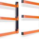 Ultrawall Wall Mount Wood Organizer and Lumber Storage Metal Rack with 3-Level - Indoor & Outdoor Use, 2 Pack