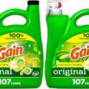 Gain Liquid Laundry Detergent, Original Scent | 107 Loads | 154 oz | HE Compatible | Pack of 2