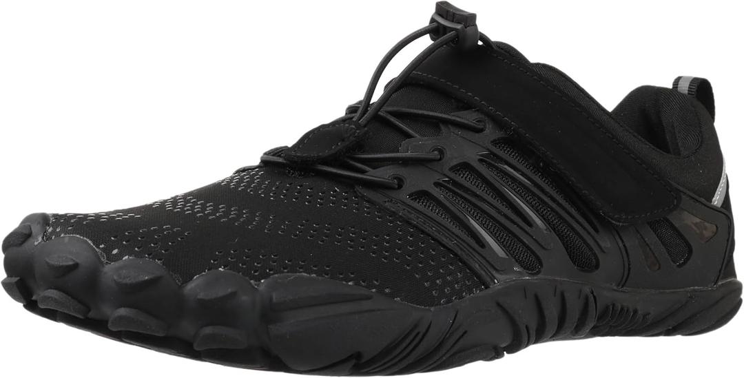 WHITIN Men's Minimalist Trail Runner | Wide Toe Box | Barefoot Inspired (12, Black)