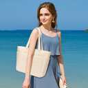 I IHAYNER Tote Bag for Women Lightweight Quilted Puffy Shoulder Handbag for Travel Work with Functional Compartments