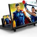 18" Screen Magnifier for Cell Phone, Mobile Phone 3D HD Magnifying Projector Screen Enlarger for Movies, Videos and Gaming, Foldable Phone Stand with Screen Amplifier,Compatible with All Phones