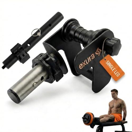 Exura Solo Tib Bar Knees Over Toes Adjustable Tibialis Trainer Leg Workouts,Tibialis Bar Calf Raise Machine Equipment for Strengthening Calves, Shins & Ankles Fits 1" and 2" Strength Training Plates