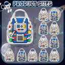 Locmeo 24 Pcs Space Party Favors Bags 11 Inch Astronaut Birthday Gift Bags Bulk Non Woven Reusable Tote Bag with Handle for Goodie Snack Treat Space Party Supplies Birthday Gift Decoration