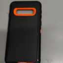 Case for Galaxy S10, Heavy-Duty Tough Rugged Shockproof Drop Protective Cover Cases for Samsung Galaxy S10, Black+Orange