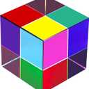 QFkris Glass Mixing Color Cube (2.2inch) Magic Prism Cube for Science and Educational, Photography Crystal Prism, X-Cube for Desktop Decoration