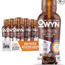 OWYN Only What You Need High Protein Shake, Chocolate Flavored, 26g Protein, 0g Sugar, 3g Fiber, Dairy Free, Plant Based Protein Drink, 12 Count, Best By 31/May/27