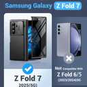 BERFY for Z Fold 7 Case with Privacy Screen Protector, [Anti Spy] Hidden Kickstand & Slide Camera Cover & Hinge Protective, Full Body Shockproof Phone Case for Samsung Galaxy Z Fold 7, Black