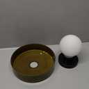 Mid Century Orange Glass Semi Flush Mount Ceiling Light with Milk Globe Nordic Modern Green Hallway Lighting Fixtures Round Bedside Wall Mount Lamp for Bedroom Cloakroom Stairway