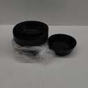 Plant Pots 10/9/8/7.5/7 Inch Self Watering Pots, Set of 5 Plastic Planters with Drainage Holes and Saucers,Plastic Flower Pots,Nursery Planting Pot for Indoor Out Door Plants(All Black)