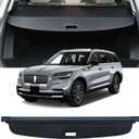 Cargo Cover Compatible with 2020-2024 2025 2026 Lincoln Aviator Trunk Cover Retractable Rear Trunk Security Cover Aviator Accessories Shielding Shade Privacy Screen Lincoln Aviator Cargo Cover