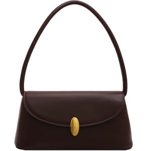 Retro Shoulder Bag for Women, Leather Small Tote Handbag Hobo Cute Clutch Shoulder Purse, Vantage Design (Espresso)