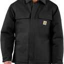 Carhartt Men's Loose Fit Firm Duck Insulated Traditional Coat Black M