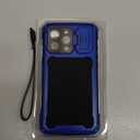 Lanhiem for iPhone 16 Pro Max Metal Case with Camera Cover & Stand [Compatible with MagSafe] [Built-in Kickstand] [Military-Grade Protection] Heavy Duty Rugged Magnetic Phone Case, (Blue)