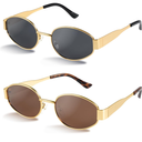 livho 2025 Trendy Oval Sunglasses - Stylish Polarized Shades for Everyday - Retro Metal Frames
