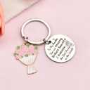Siopue Aunt Birthday Gifts from Niece Nephew Auntie Inspirational Keychain for Women Aunty Christmas Gifts for Aunts Auntie Encouragement Keychains for Women (Silver, S)