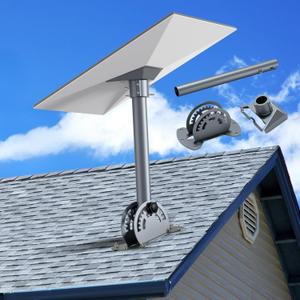 Starlink Gen 3 Mount, Roof & Wall Mounting Kit, Heavy Duty Pivot Adjustable Pole Mount, Compatible with V3 Starlink Standard Dish, Includes Pipe Adapter