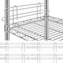 MorningRo 4 Pcs Chrome Wire Shelf Ledge 18" L x 4" H Wire Shelving Side Ledge Metal Shelves Accessories Pantry and Garage Storage (Silver)
