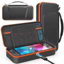2 x FASTSNAIL [Charge Inside Carrying Case for Nintendo Switch 2 2025 / Switch 1/ Switch OLED, PP Hard Shell Travel Case for Switch 2 Accessories, 9 Game Card Slots, for Sega Master System Games