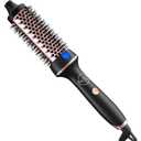 Thermal Brush for Short Hair, Ionic Thermal Round Brush 1.25 Inch with 12 Heat Settings, Ceramic Thermal Round Brush Dual Voltage, Hot Round Brush Pro Dual Heater