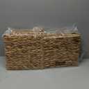 12x12x10 Water Hyacinth Folding Cube Wicker Storage Basket for Shelves, Pantry, Kitchen Organization and Storage