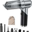 Handheld Foldable Car Vacuum, 4-in-1 18000PA Mini Vacuum Cleaner Portable Cordless, Air Blower, High Power Air Duster with Brushless Motor, for Car, Home, Office, Camping (Black)