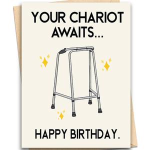 8 x Funny Birthday Cards for Men Women, Birthday Gifts Card for Dad Mom, Old People Gifts for Grandpa Grandma, Funny Gift for Sister Brother