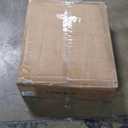 LITTLE TREE 47 Inches Round Dining Table for 4, Farmhouse Natural Wooden Dining Room Table with Heavy Duty Fluted Pedestal, Large Circle Kitchen Dinner Table for Dining Room, Living Room (Table Only)