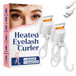 1PCS Heated Eyelash Curler (White)