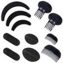 Hair Base Base Sponge Invisible Clip Comb Volume Tool False Hair Pads Styling Insert Hair Extensions Accessories (BK Black)
