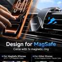 ANDERY Car Phone Holder for MagSafe [360° Adjustable Memory Alloy Arm | 2400gf Strongest Magnetic Power] Bendable Car Mount, Phone Holders for Your Car for iPhone and All Smartphones, Carbon Fiber