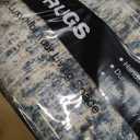 5x7 Area Rugs Blue Ivory Low Pile Indoor Washable Trendy Faded Style Rugs for Bedroom Living Room Dining Room Foldable Non-Slip Thin Print Mat